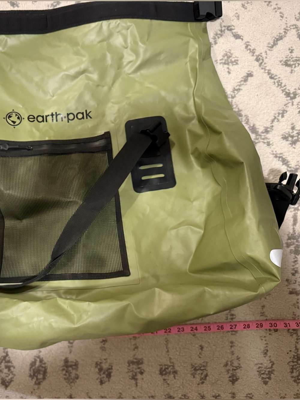 Olive Green Waterproof Travel Duffel Bag - Picture 6 of 6